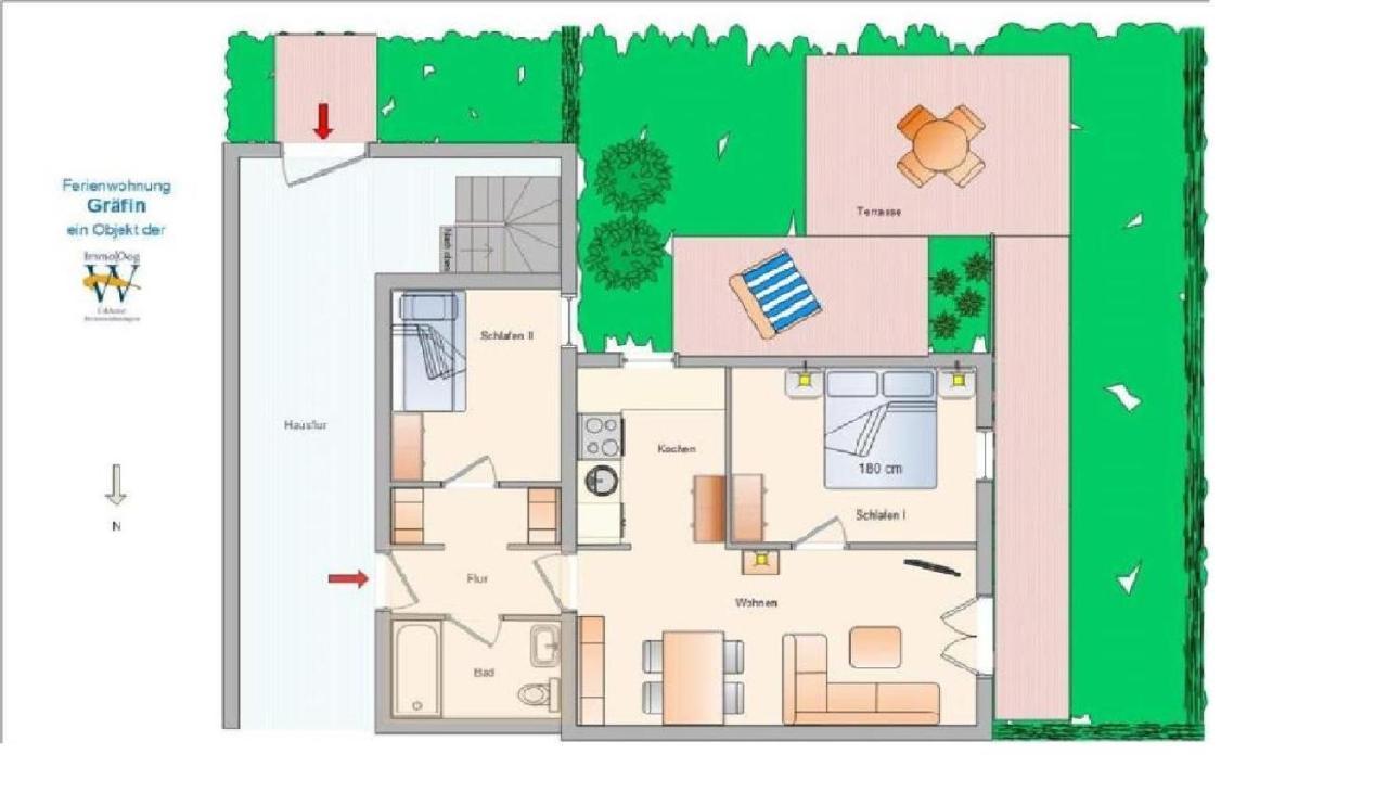 Wangerrose - Familienwohnung Fuer Gross Und Klein Und Hundefreunde Wangerooge Exterior photo
